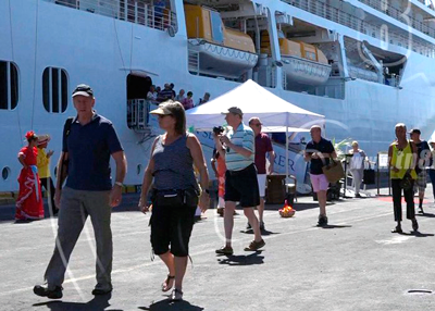 Primer crucero del año llega a Corinto