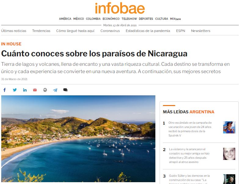 info bae nicaragua