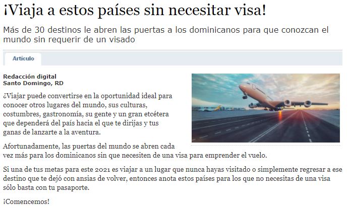 Viaja a estos países sin necesitar visa