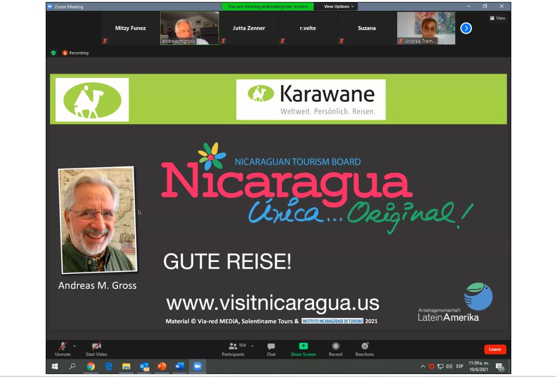 Destino Nicaragua en evento digital aleman