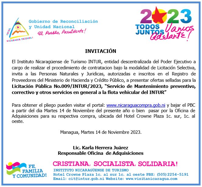 licitación noviembre 2023